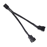 SilverStone SST-CPF01 - 10 cm PWM Lüfter Splitter Kabel für 2 Lüfter, schwarz g