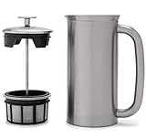 ESPRO French Press P7, Kaffee Stempelkanne mit Thermofunktion, Coffee-Maker, Kaffeezubereiter, 950ml, Edelstahl gebürstet & Graef Kaffeemühle CM 800