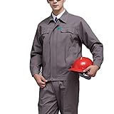 BBGS Arbeitskleidung Jacken-Set,Strapazierfähig Funktional Overall Polycotton Mechanik Hosen-Und Mantelset für Garagenarbeiter,Mechaniker,Gartenreinigungsjob (Color : Style 1, Size : 175)