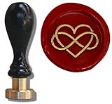 Siegel Stempel Petschaft Unendliche Liebe 24 mm für Hochzeit, Siegelstempel Herz mit Unendlichkeits Symb
