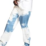 HUAZONG Herren-Jeans, gerades Bein, Jogging-Hose, Stretch-Hose, Reißverschluss vorne, Chinos, Batikfärbung, normale Passform, klassische Jeanshose, Herren, JZS-MENS JEANS-09, hellblau, M
