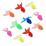 Schwimmende Goldfisch Simulation Goldfisch Schwimmende Fische Ornament Plastik Fische Künstliche Kunststoff Goldfisch Aquarium Gefälschter Fisch für Aquarium Deko Künstliches Fischaquarium 10 Stück