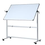 VIZ-PRO Mobiles Whiteboard/Doppelseitige Whiteboard- mit Alurahmen, magnetisch - 110 x 75