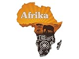 GRAZDesign Wandaufkleber Savanne - Selbstklebendes Wandbild Landkarte - Wandtattoo Afrika / 48x40cm / 721712_40