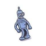 LevinArt Bender Bending Rodríguez Bowtruckle Pins Cute der Roboter Broschen Pins für Frauen Männer Zubehö