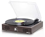 LAUSON JTF036 Retro Plattenspieler | USB | Record Player | Schallplattenspieler Vinyl | Plattenspieler mit Lautsprecher | 3 Geschwindigkeitsstufen (33/45/78), H