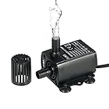 Decdeal DC 12V Teichpumpe Tauchpumpe Aquarium Wasserpumpe für Teiche, Garten, Brunnen 2.4W / 4.8W Optional Inkl. F