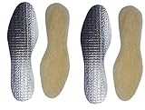2 paar echte warme kuschelige Lammwoll Alu Einlegesohle-n I Gr.42 I 27cm Basic creme Damen Herren Gr.36-48 (42 EU)