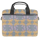 Laptoptasche Umhängetasche für Damen Herren Handtasche 14 Zoll Laptoptasche Messenger Bag Schmetterling Rosa, Mehrfarbig 02