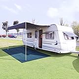 UnfadeMemory Zeltteppich Campingteppich Vorzeltteppich Zeltboden Vorzeltboden Outdoorteppich für Terrasse Garten (Blau, 300x600 cm)