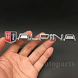 1 x Metall-Aufkleber mit Alpina-Emblem, für Kofferraum, Heckklappe, Autohaub