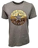 Converse Womens Metallic Chuck Patch Crewneck T-Shirt (Large, Grey/Metallic Gold)