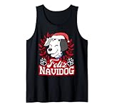 FELIZ NAVIDOG Navidad Dalmatiner Weihnachtsmütze Weihnachten Tank Top