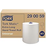 Tork Matic extra langes Rollenhandtuch 290059 - H1 Universal Papierhandtücher für Rollenhandtuchspender, 1-lagig, weiß - 6 Rollen x 280