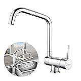 GRIFEMA GRIFERÍA DE COCINA-G4004 | Küchenarmatur - Wasserhahn Küche zur Vorfenstermontage, Hoher Auslauf(290mm) | Einhand-Spültischbatterie, vor fenster, 360° Schwenkbar, C