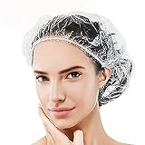 TONITTO Einweg-Duschhauben für Damen, Kunststoff, transparent, wasserdicht, für Reisen, Hotel, Zuhause, 200 Stück