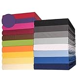 CelinaTex Lucina Spannbettlaken Doppelpack 90x200-100x200 cm lila Baumwolle Spannbetttuch Jersey Bettlak