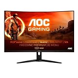 AOC Gaming CQ32G1 - 32 Zoll QHD Curved Monitor, 144 Hz, 1ms, FreeSync Premium (2560x1440, HDMI, DisplayPort) schw