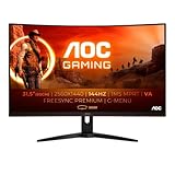 AOC Gaming CQ32G1 - 32 Zoll QHD Curved Monitor, 144 Hz, 1ms, FreeSync Premium (2560x1440, HDMI, DisplayPort) schw