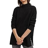 VERO MODA Female Strickpullover Lang Hoher Kragen LBlack
