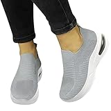 koperras Damen Sportschuhe Laufschuhe mit Luftpolster Turnschuhe Plattform Flache Schuhe Freizeitschuhe Straßenlaufschuhe Trainer für Outdoor Fitness Gym Gr.37-42