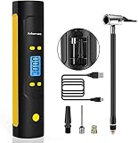 Elektrische Luftpumpe Akku Mini, 0-150 PSI, 2200mAh, Akku Kompressor Luftpumpe mit LCD-Bildschirm, Kann als Taschenlampe und Powerbank, Luftkompressor für Auto, Fahrrad, Motorrad,Basketball usw