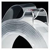 1m/2m/3m/5m Transparenter doppelseitiger Klebstoff Nano starkes klebriges Klebebandabnehmbares waschbares Nano-Band Cinta Zweiseitige Bandmöbel Home Repair Tape ( Farbe : Translucent , Größe : 3M )