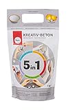 Rayher 34463558 Kreativ-Beton 5in1, steingrau, Beutel 1kg