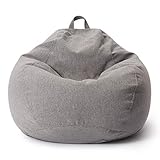 Lumaland Comfort Line XXL Sitzsack Indoor - 100x120x50 cm - extrem weich und robust - Bodenkissen, Bean Bag Chair - 315 L - EPS Perlen Füllung - ideal für Kinder und Erwachsene - Hellg