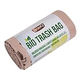 BranQ - Home essential Biologisch abbaubare und kompostierbare Müllbeutel, 20Ltr, univeral, braun, 20 STK, L