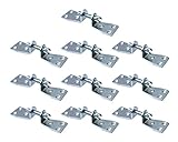 Gedotec Kastenschrauben Metall Universal-Möbelverbinder-Schrauben Verbindungsschrauben doppelt | Stahl verzinkt | Materialstärke 3 mm | 10 Set - Arbeitsplatten-Verbinder zum Schraub