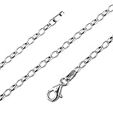 Avesano Damen Halskette Ankerkette Weitankerkette 2,7 mm breit in 925 Sterling Silber, Kettchen Schmuck Collier Kette, Silberkette ohne Anhänger, Länge 42 cm-100 cm, 101032-045