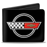 Buckle-Down Herren Bifold Wallet Corvette Reisezubehr-Bi-Fold-Brieftasche, Mehrfarbig, 10.1 cm x 8.89