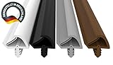 Türdichtung Weiß 25m - 3mm Nutbreite / 7mm Nuttiefe / 12mm Falz - Antidehnungsfaden Haustürdichtung Türanschlagdichtung Türdichtung (weiss 25m)