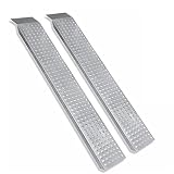 WEIERR 2 Stück Auffahrrampe bis zu 400 kg Laderampe aus Verzinkter Stahl, Antirutsch Verladerampe Laderampen für Anhänger Motorrad ATV Quad, 160 x 22.5