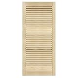 DecoMeister Lamellentür Holz Möbeltür Lamellentüren Kiefer Möbelfront unbehandeltes Kieferholz Schranktür Kleiderschrank offene Lamellen 444x993 cm Einzeln Massivholz natürliche Maserung