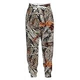 FitKenn Herren Damen 3D Camouflage Jagd Casual Lange Hosen Sport Sweatpants Hose, 07, 58
