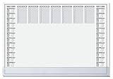SIGEL SY501 HO366 Papier-Schreibunterlage, ca. DIN A2, mit transparenter Schutzleiste, 2-Jahres-Kalender 2021 2022, 40 Blatt, in nachhaltiger Verpackung