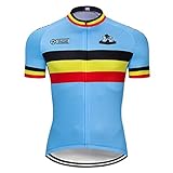 Ephemeral Sommer 2019 Nationalmannschaft Radtrikot MTB Uniform Männer Kurz Ropa Ciclismo Fahrrad-Kleidung Quick Dry Bike Kleidung Tragen Loikktg (Color : Blue, Size : S)