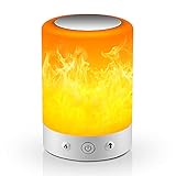 MRCOOL Nachttischlampe mit Flammeneffekt, Dimmbare Tischlampe & Farbwechsel LED Nachtlicht, Stimmungslicht, Geschenke für Männer, Frauen, Teenager, Kinder,