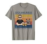 Herren Ich mag bier und meinen Schäferhund Hunde Geschenk Vintage T-S