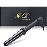 Lockenstab für große Locken Kegelförmig - Dicker Lockeneisen Haarlockenstab Curling Iron dicke Haare Bambino 5 Jahres Garantie by Golden C