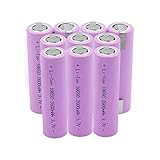 RitzyRose 3.7v 2600mah 18650 Lithium Li-Ionen Akku, Zelle für Laptop Fernbedienungs-Batteriezelle Mit 2 Tabs 10p