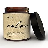 KAIZEN Calm Candle - Natürliche Bio Duftkerze mit tropischen Aromen für erholsame Entspannung, Duft Kerze ideal gegen den stressigen Altag, Scented Candles, Kerzen duft, Duftkerzen im Glas - 120g