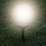 Solar Leuchtkugel (2 Stück) wetterbeständige Solarlampe'Ø25cm' Gartenleuchte mit bis zu 8h Leuchtdauer, Solarkugel, Solar-G