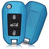 ASARAH ABS Schlüsselhülle für Peugeot mit edler Lackierung, Schutzhülle für Autoschlüssel Cover für Schlüssel-Typ PE 3BKB-b - B