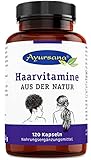 Ayursana | Haarvitamine | Aus der Natur | Für Frauen und Männer | Haarkur für 2 Monate | 120 vegane Kap