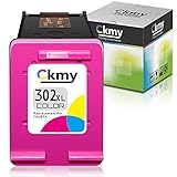 CKMY 302 XL Farbe Tintenpatrone Wiederaufbereitet Ersatz für HP 302XL für Officejet 4650 4651 3830 3831 3833 4652 4654 4655 4658 4650 5232 DeskJet 3630 3636 3639 Envy 4522 4523 4524 4527 Druck