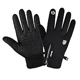 REGF Winter Warme Handschuhe Touchscreen Laufhandschuhe Anti-Rutsch Handschuhe Handy Handschuhe Herren Damen Motorradhandschuhe Sport Radfahren Wandern (L)