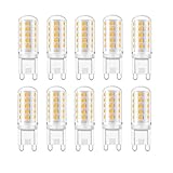 G9 LED Lampe, Warmweiß 3000K, 5W G9 LED Leuchtmittel, 400 Lumens, Kein Flackern, Nicht Dimmbar, G9 Glühbirne, LED Birne G9 Ersetzt 40W G9 Halogenlampe, 10